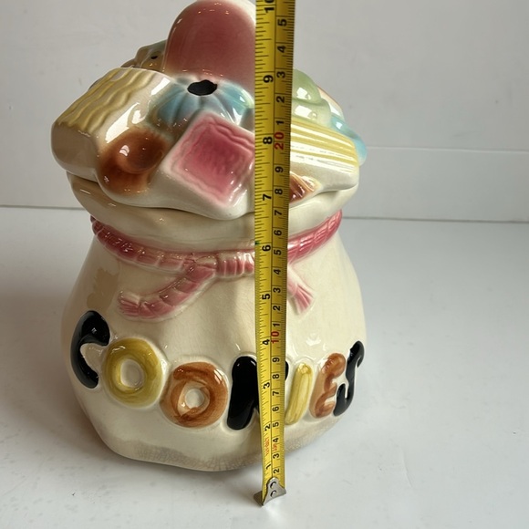Vintage Cardinal Pottery USA cookie jar sack of cookies sack of treats lid - Picture 15 of 15
